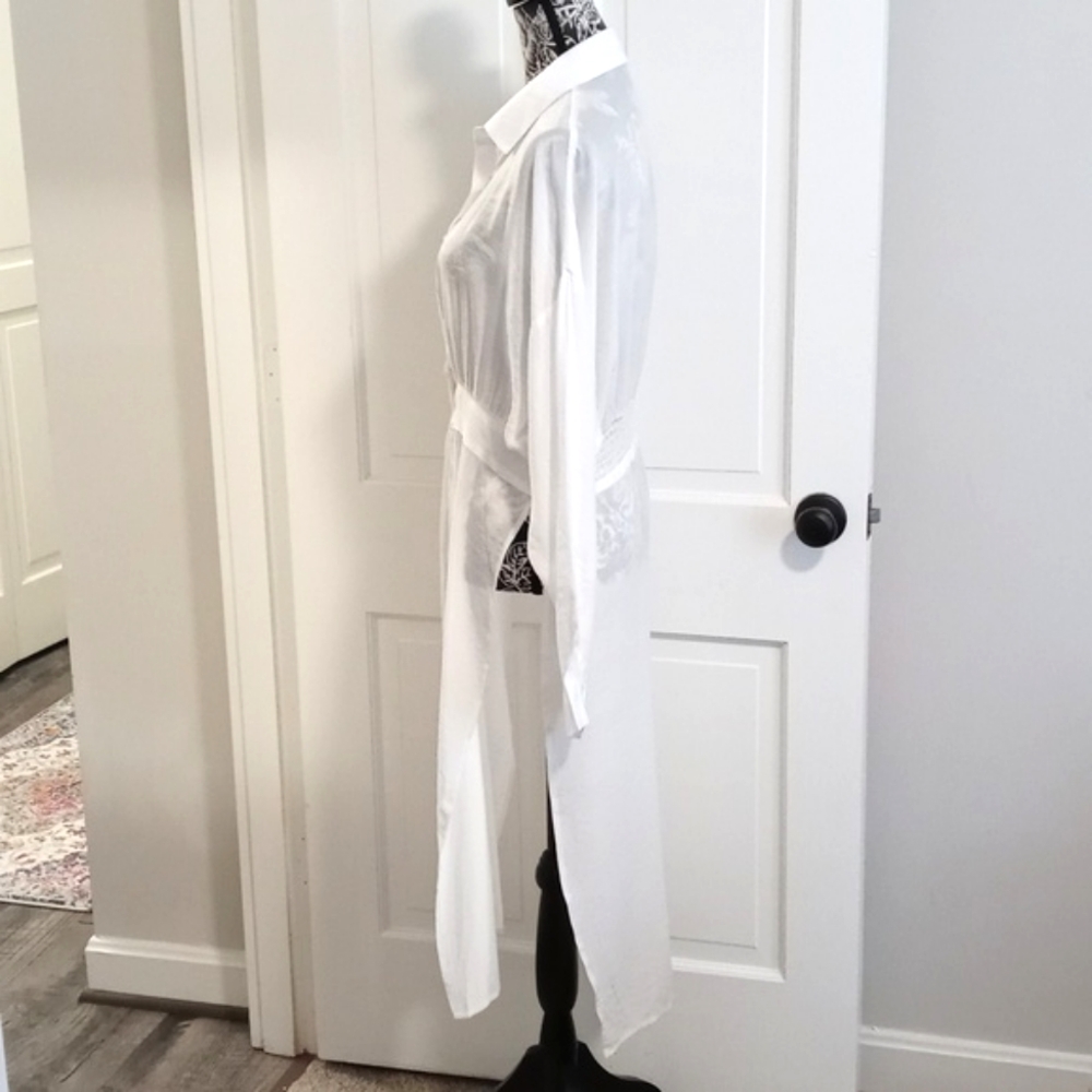 🤍Willow & Root🤍 - White L/S Button Down Long Top - Picture 5 of 16